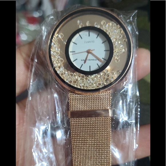 Fashion Women Rhinestone Watches Luxury Leather Wo - Picture 2 of 7